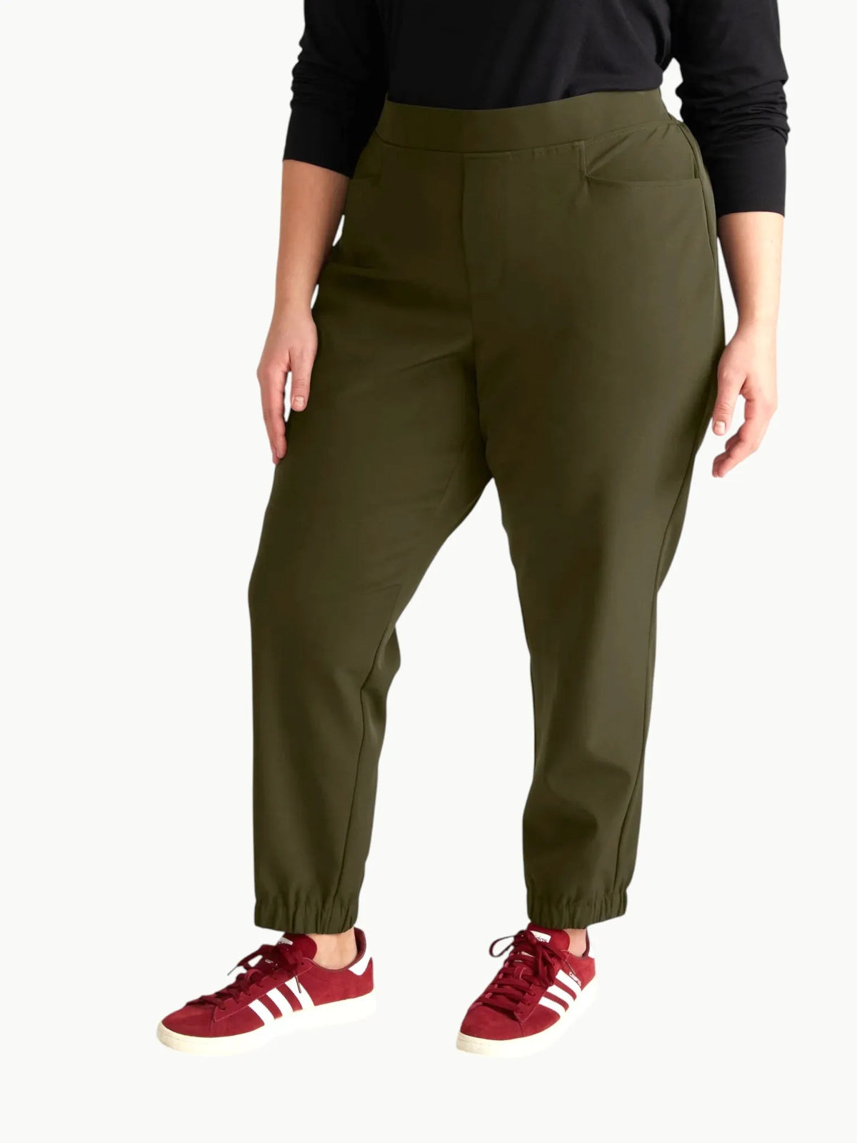 Universal Standard Universal Standard Go-Stretch Jogger in Nori Green - Bottom | Queen Anna House of Fashion Women's Luxury Fashion