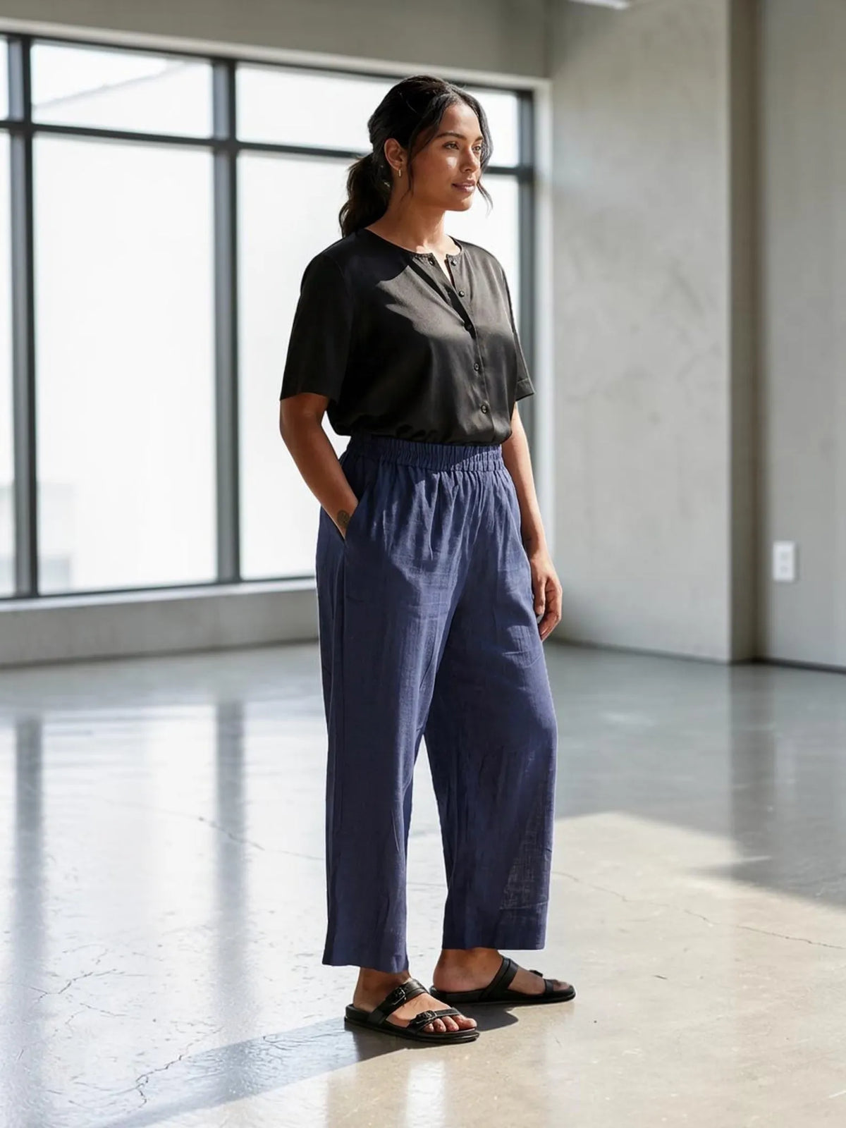 Universal Standard Universal Standard Iris Linen Pants in 2-4 (3XS) - Bottom | Queen Anna House of Fashion Women's Luxury Fashion