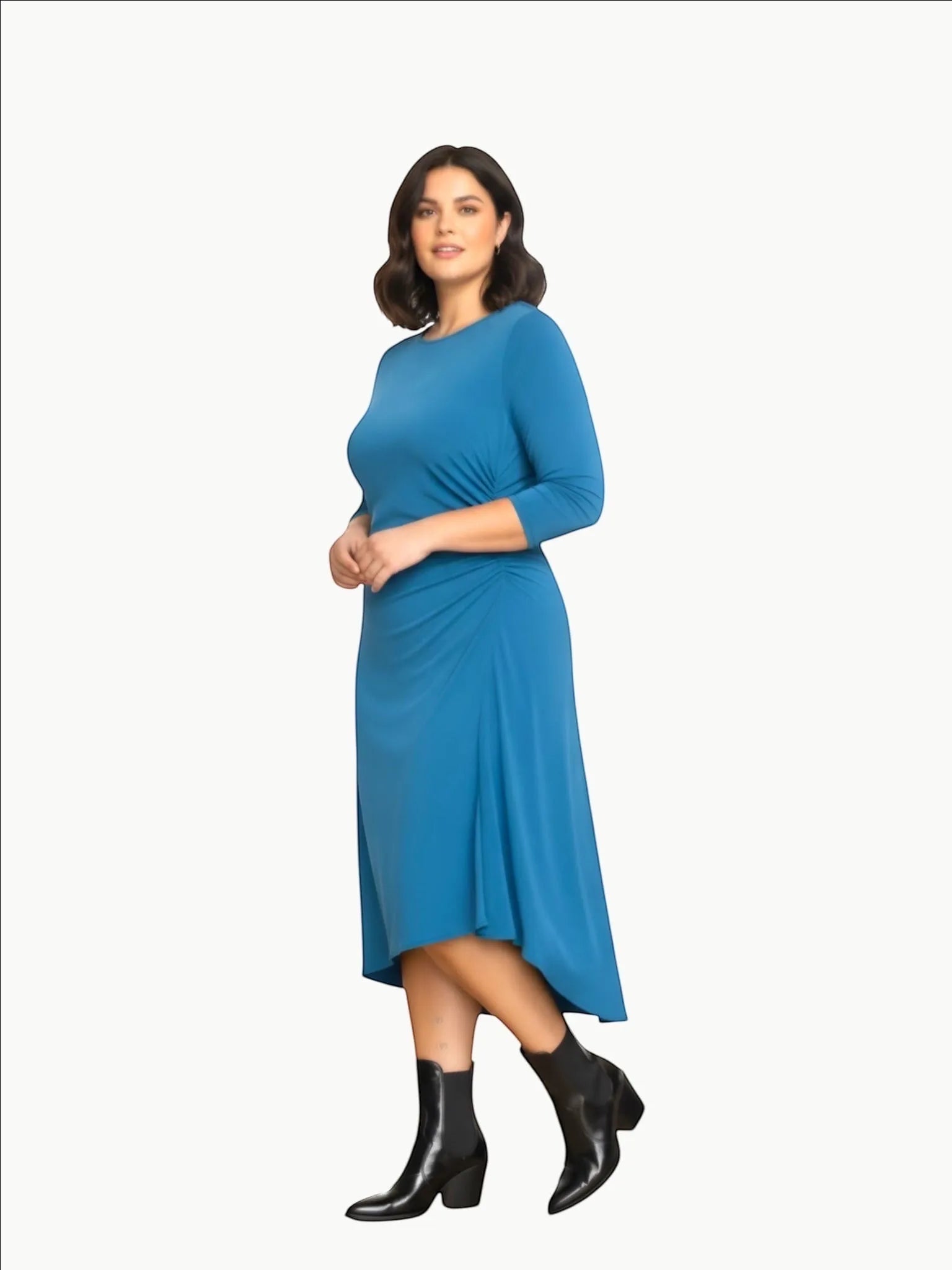 Universal Standard Universal Standard Jersey Cinched Dress in Blue - Dress | Queen Anna House of Fashion Women's Luxury Fashion