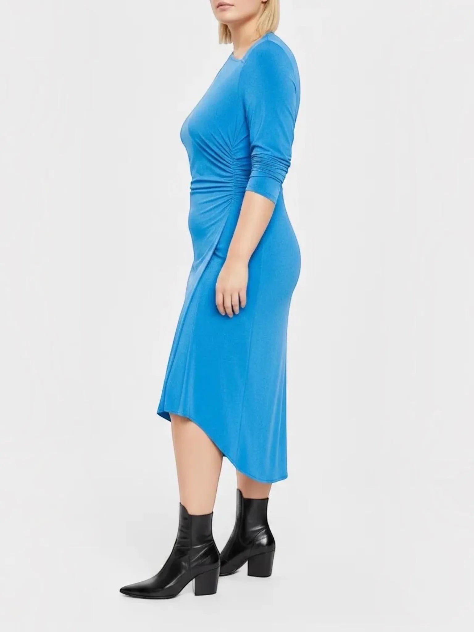 Universal Standard Universal Standard Jersey Cinched Dress in Blue - Dress | Queen Anna House of Fashion Women's Luxury Fashion