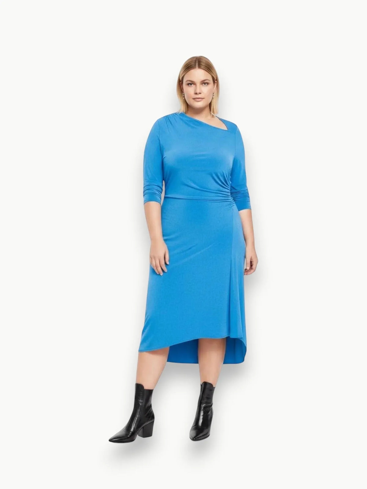 Universal Standard Universal Standard Jersey Cinched Dress in Blue - Dress | Queen Anna House of Fashion Women's Luxury Fashion