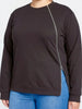 Universal Standard Universal Standard Meridian Zip Pullover in Black - Top | Queen Anna House of Fashion Women's Luxury Fashion