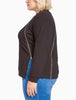 Universal Standard Universal Standard Meridian Zip Pullover in Black - Top | Queen Anna House of Fashion Women's Luxury Fashion