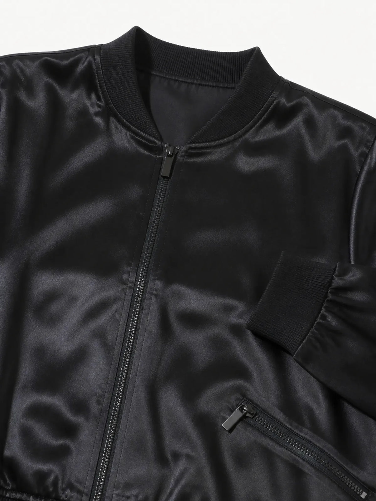 Universal Standard Universal Standard Satin Bomber Jacket in 10-12 (XS) - Outerwear | Queen Anna House of Fashion Women's Luxury Fashion