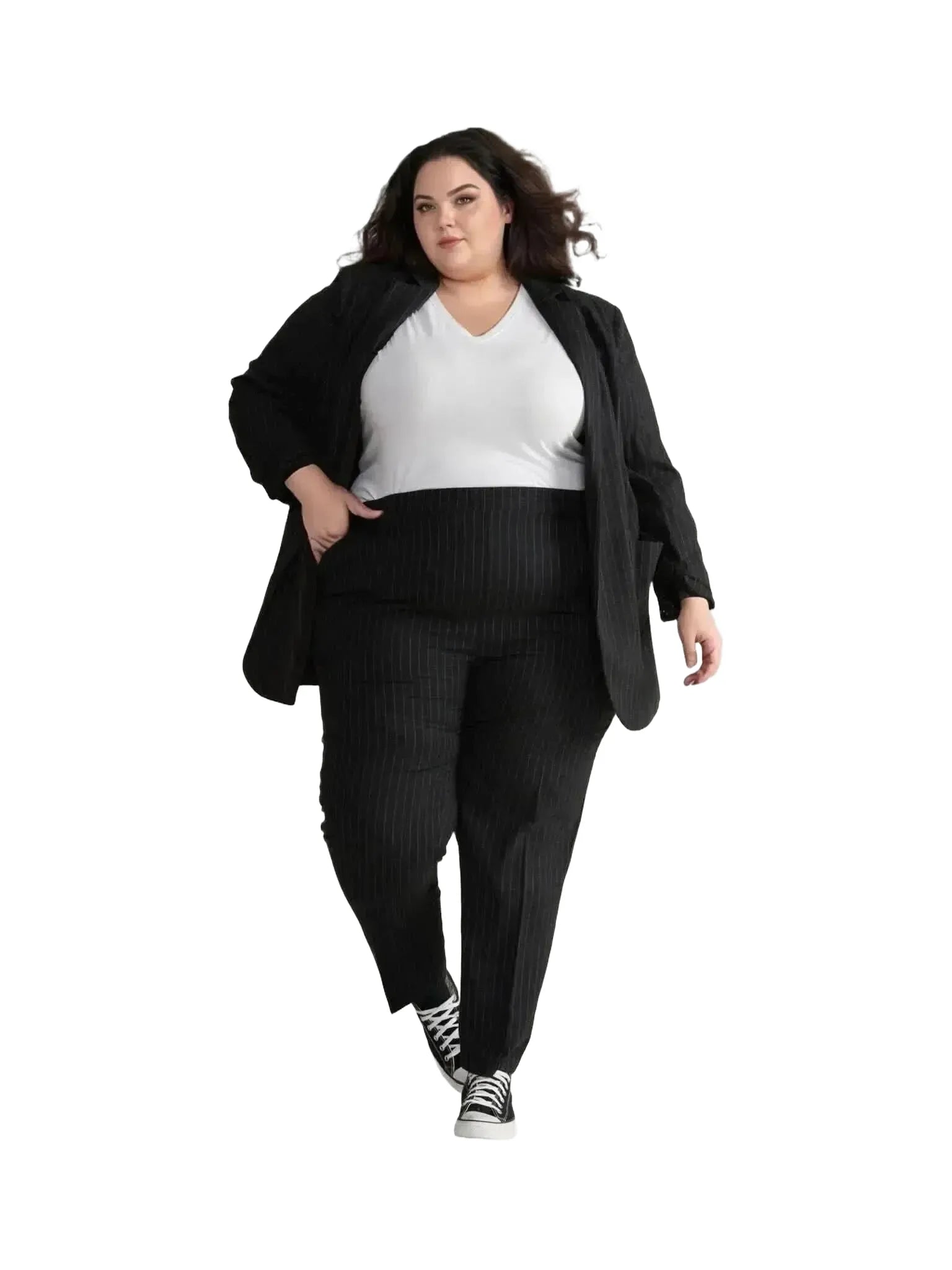 Universal Standard The Pinstripe Pant-Universal Standard-Queen Anna House of Fashion