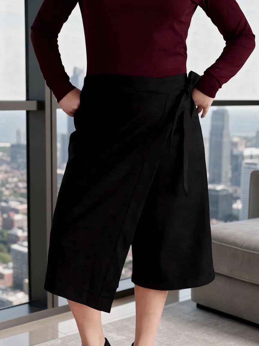 Universal Standard Universal Standard Villa Linen Wrap Culottes in 18-20 (M) - Bottom | Queen Anna House of Fashion Women's Luxury Fashion