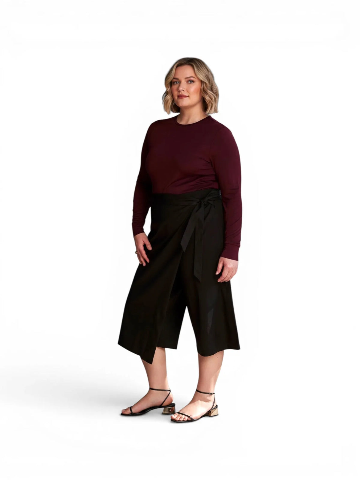 Universal Standard Universal Standard Villa Linen Wrap Culottes in 18-20 (M) - Bottom | Queen Anna House of Fashion Women's Luxury Fashion