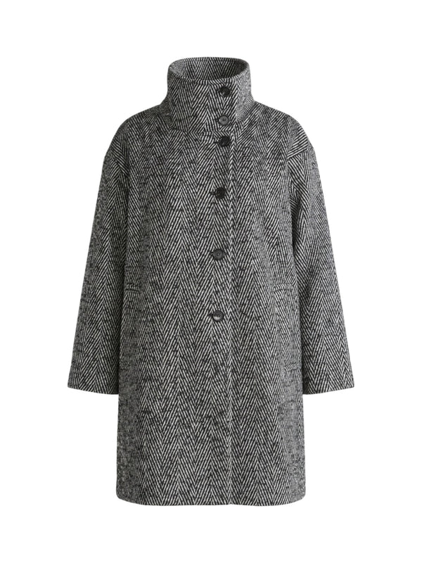 Gray textured coat on a white background