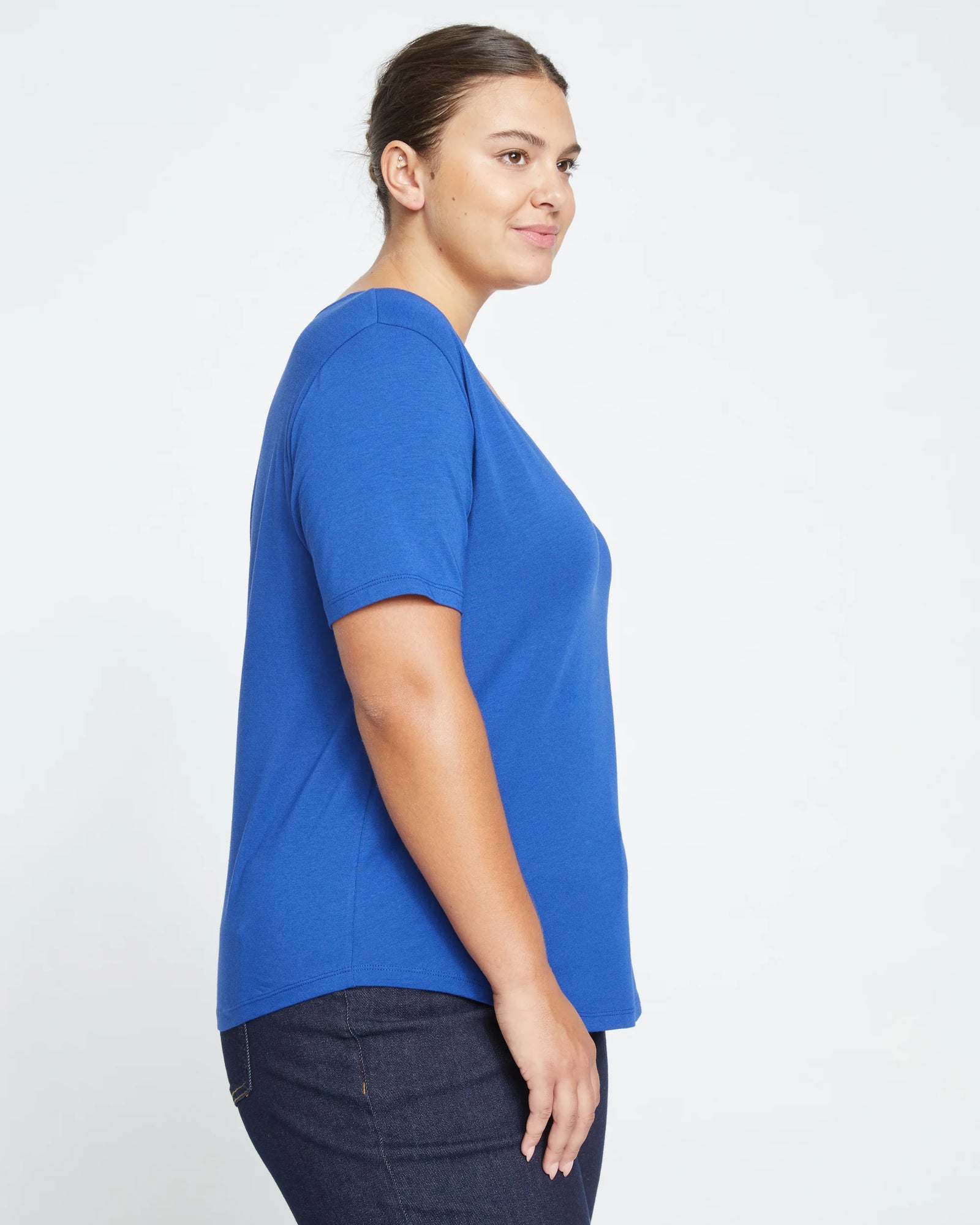 Universal Standard Short Sleeve V Neck Tee