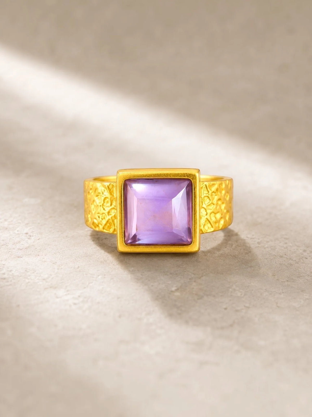WILYMI Jewelry WILYMI Jewelry Amethyst Square Ring in Adjustable - Jewelry | Queen Anna House of Fashion Women's Luxury Fashion