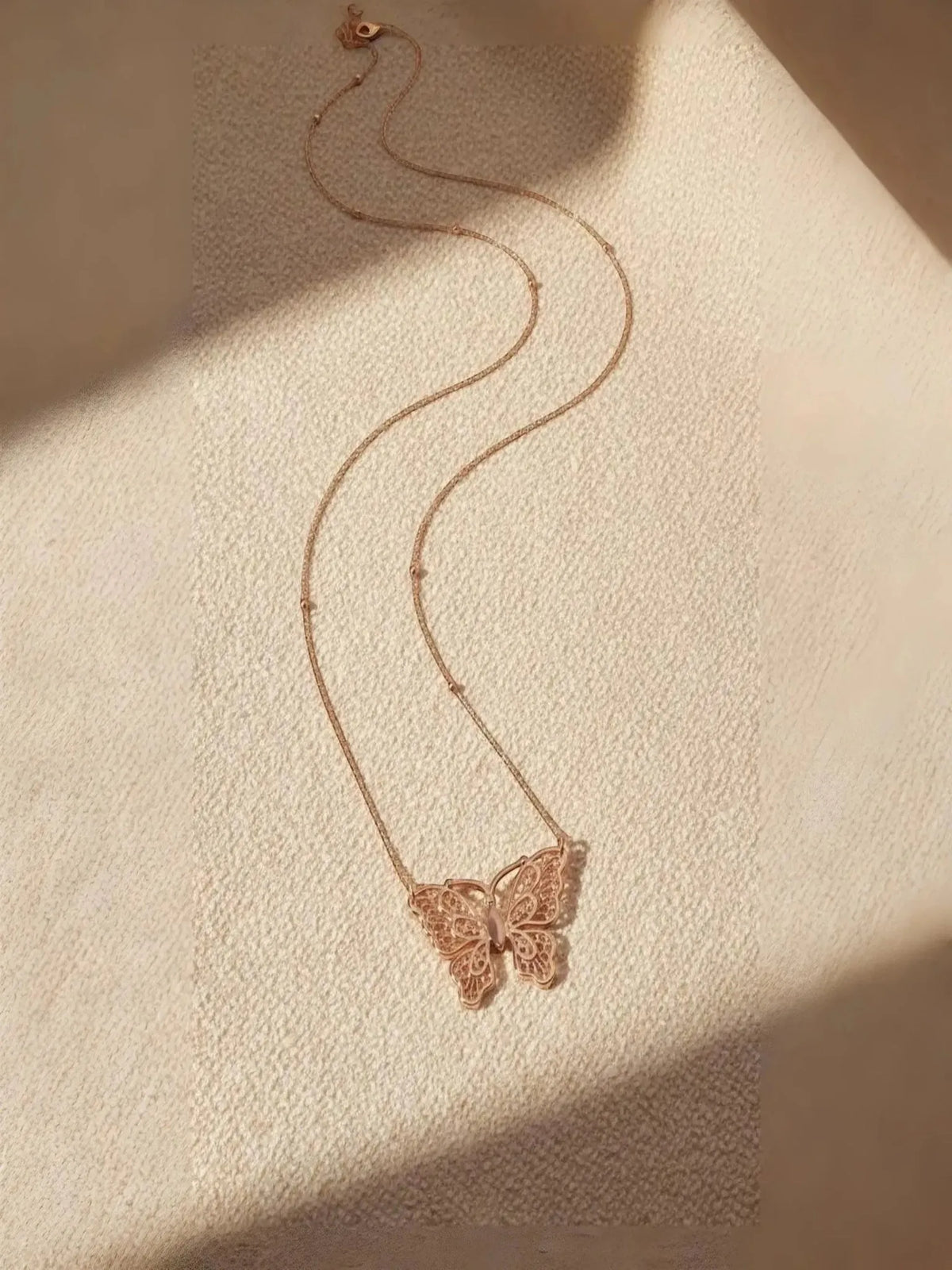 WILYMI Jewelry WILYMI Jewelry Co LIMITLESS Lace Butterfly Sparkling Necklace in Gold - Jewelry | Queen Anna House of Fashion Women's Luxury Fashion