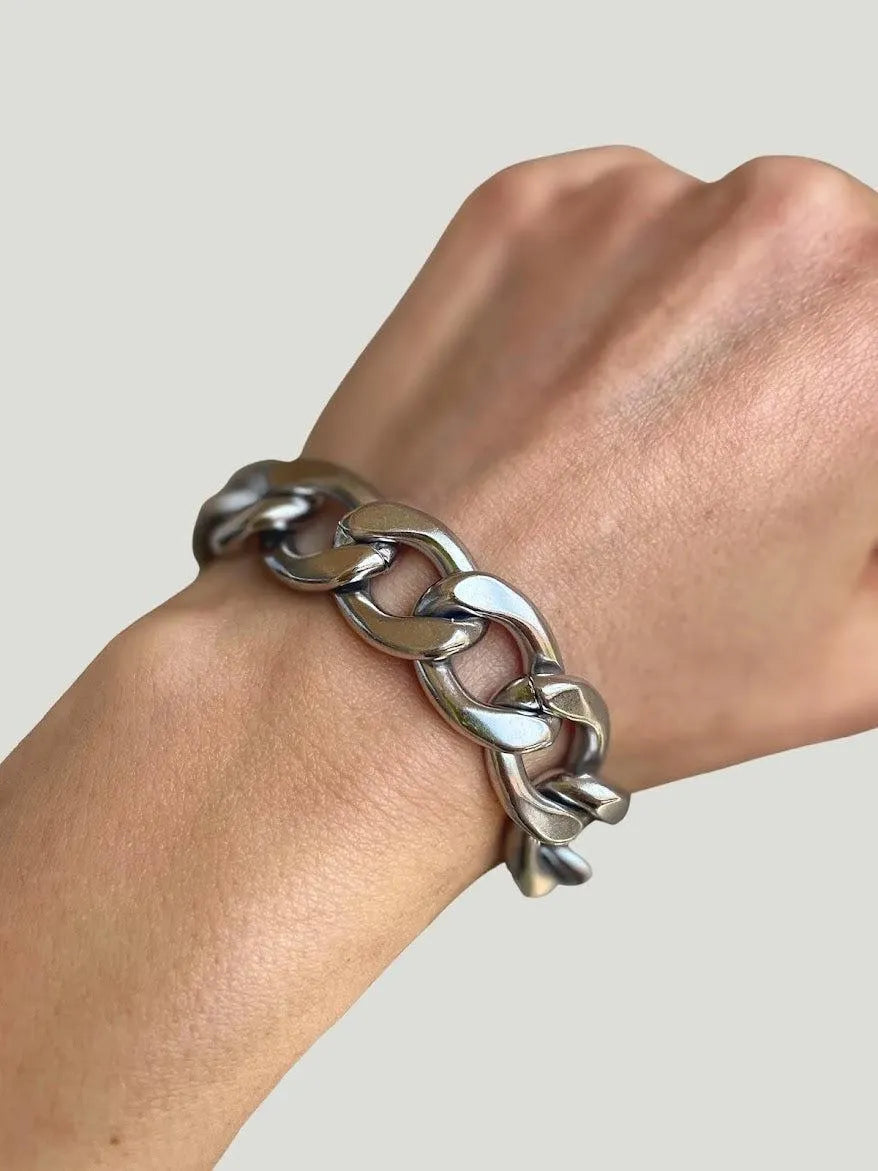 WILYMI Jewelry WILYMI Jewelry Cuban Cuff Bracelet in Silver - Jewelry | Queen Anna House of Fashion Women's Luxury Fashion