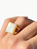 WILYMI Jewelry WILYMI Jewelry Mother of Pearl Square Ring in Adjustable - Jewelry | Queen Anna House of Fashion Women's Luxury Fashion