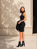 Yummie Yummie Mock Neck Smoothing Dress in Black - Dress | Queen Anna House of Fashion Women's Luxury Fashion