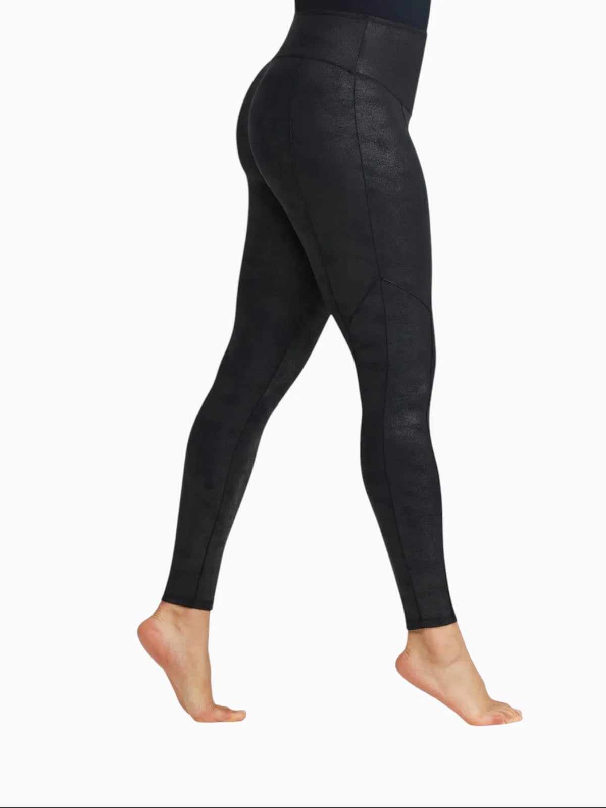Yummie Yummie Stretch and Shine Faux Leather Shaping Legging in Black - Bottom | Queen Anna House of Fashion Women's Luxury Fashion