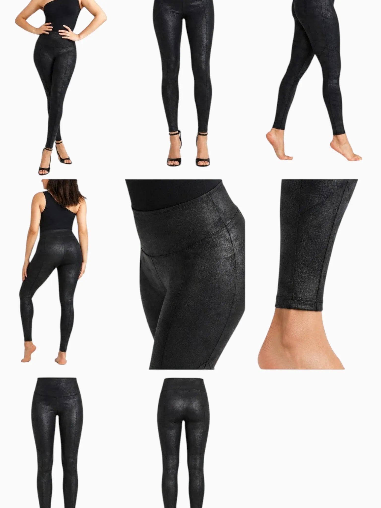 Yummie Yummie Stretch and Shine Faux Leather Shaping Legging in Black - Bottom | Queen Anna House of Fashion Women's Luxury Fashion