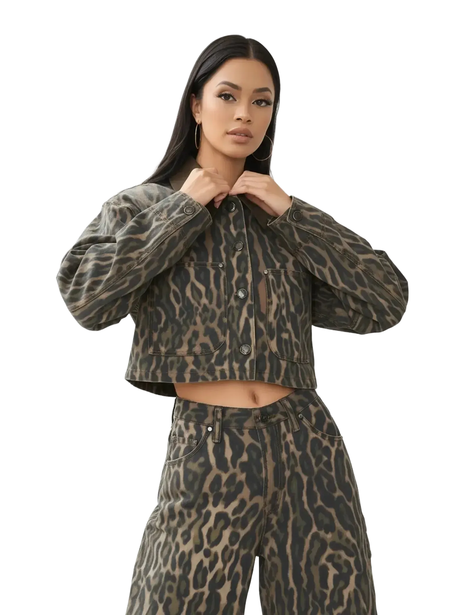 AFRM AFRM Wrenley Camo Leopard Jacket in XS - Outerwear | Queen Anna House of Fashion Women's Luxury Fashion