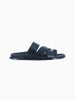Alohas Harllow Black Leather Sandals right-facing view | Queen Anna House of Fashion