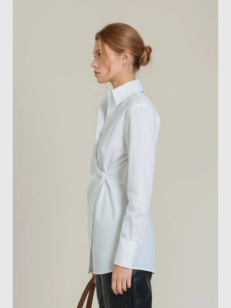 Article X Article X The Wrap Button Down Shirt in XS - Top | Queen Anna House of Fashion Women's Luxury Fashion