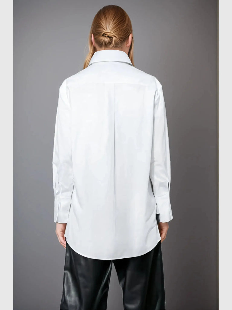 Article X Article X The Wrap Button Down Shirt in XS - Top | Queen Anna House of Fashion Women's Luxury Fashion