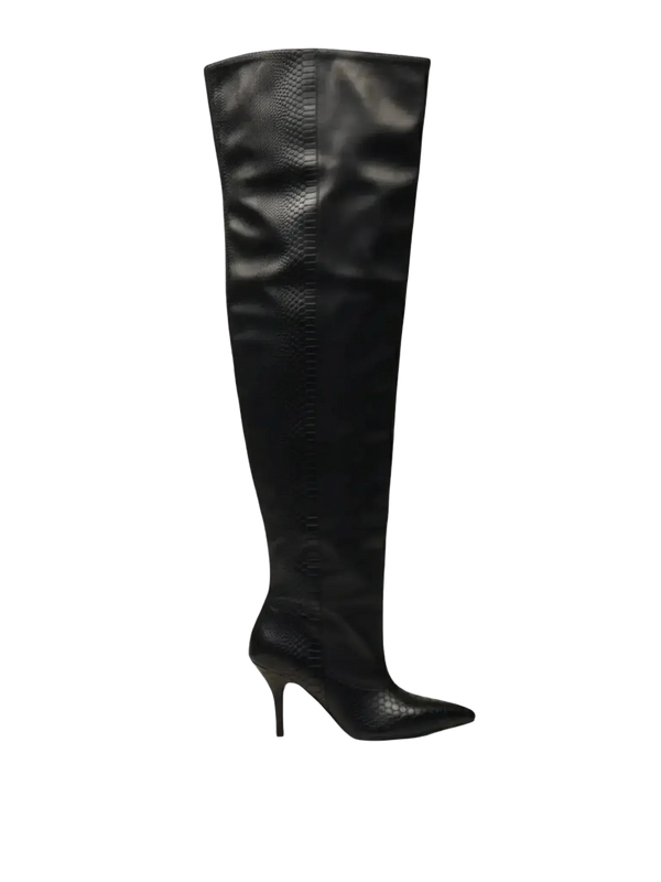 Azalea Wang Azalea Wang HALINA Blacksnake Over The Knee Boot in 6 - Shoes | Queen Anna House of Fashion Women's Luxury Fashion