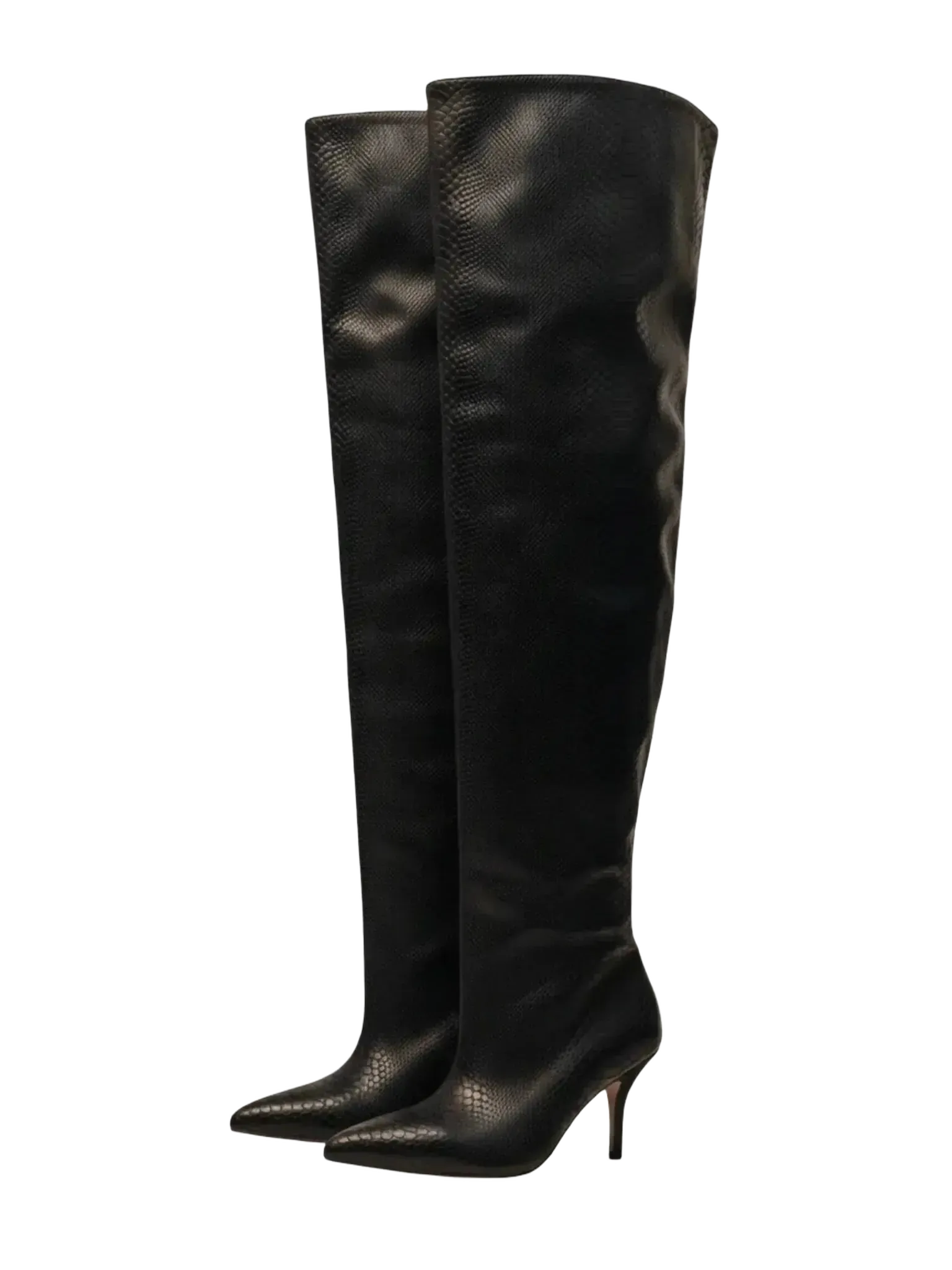 Azalea Wang Azalea Wang HALINA Blacksnake Over The Knee Boot in 6 - Shoes | Queen Anna House of Fashion Women's Luxury Fashion