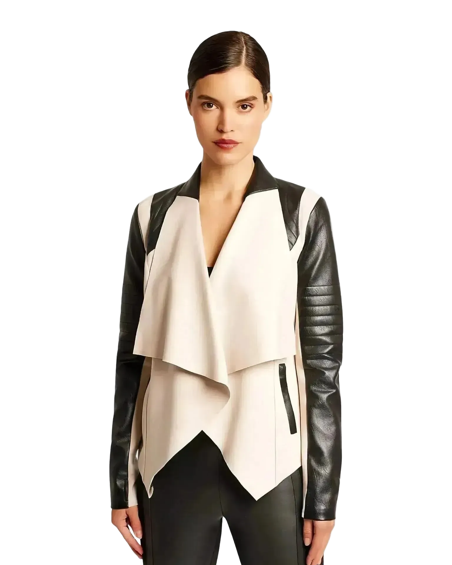 Blanc Noir Blanc Noir Drape Front Jacket in S - Outerwear | Queen Anna House of Fashion Women's Luxury Fashion