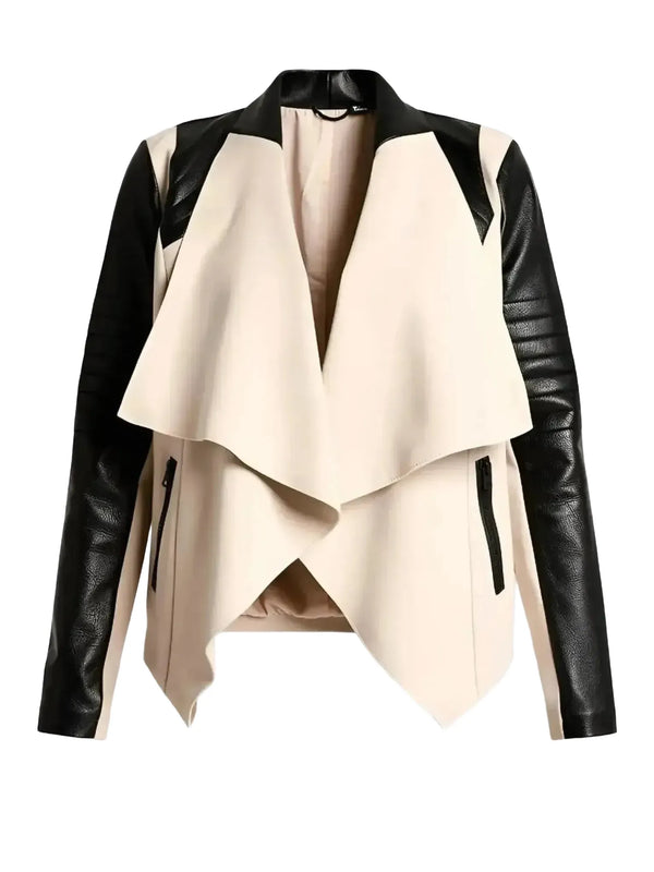 Blanc Noir Blanc Noir Drape Front Jacket in S - Outerwear | Queen Anna House of Fashion Women's Luxury Fashion