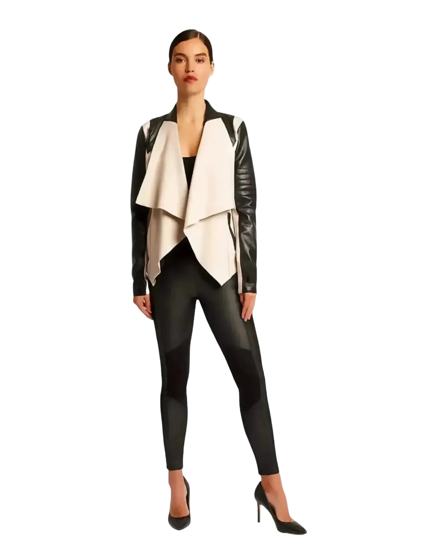Blanc Noir Blanc Noir Drape Front Jacket in S - Outerwear | Queen Anna House of Fashion Women's Luxury Fashion
