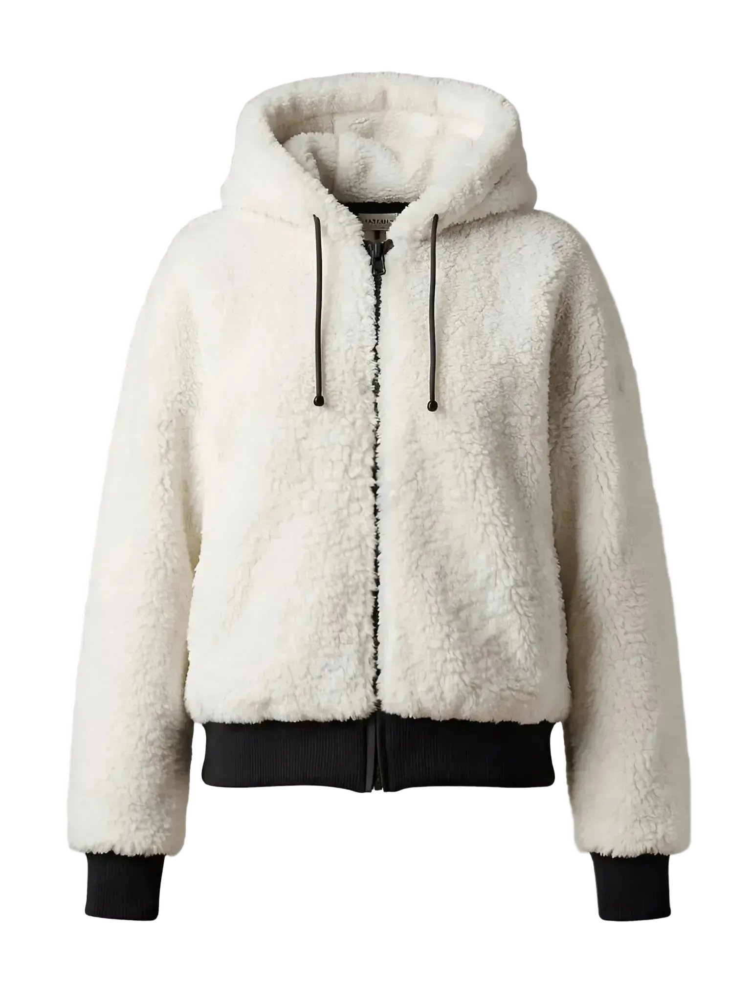 Blanc Noir Blanc Noir Luxe Faux Shearling Reversible Hoodie in S - Outerwear | Queen Anna House of Fashion Women's Luxury Fashion