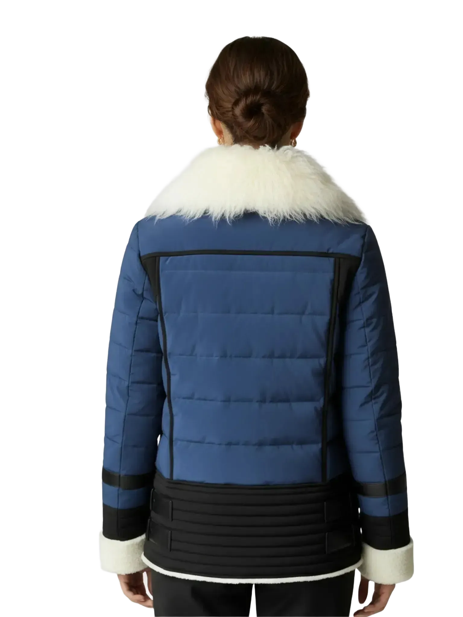 Blanc Noir Blanc Noir Moto Aviator Down Filled Puffer in XS - Outerwear | Queen Anna House of Fashion Women's Luxury Fashion