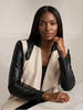 Blanc Noir Blanc Noir Drape Front Jacket in Taupe - Outerwear | Queen Anna House of Fashion Women's Luxury Fashion
