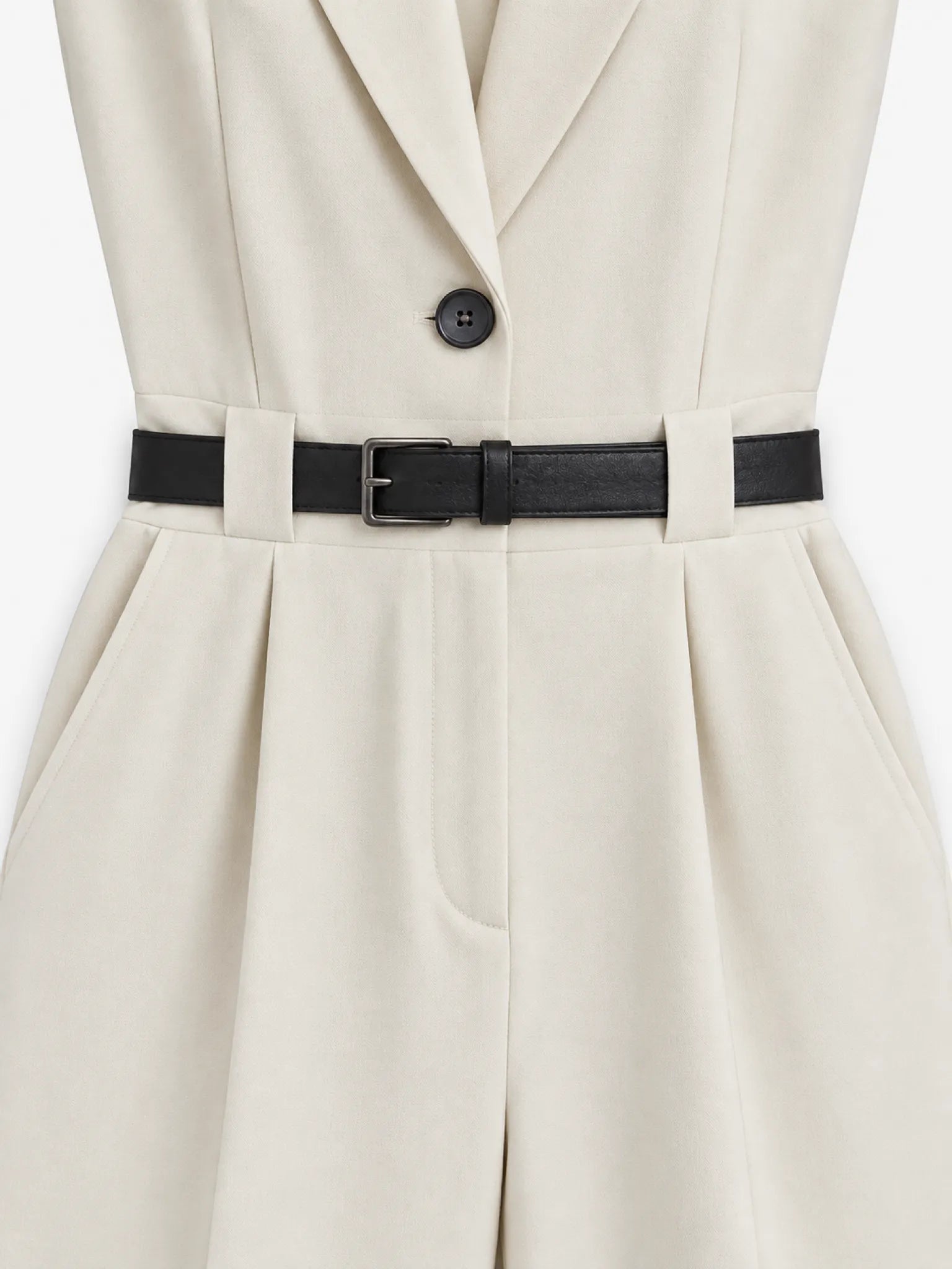 BYNIUMAAL Kala Jumpsuit Cream Zoom Detail