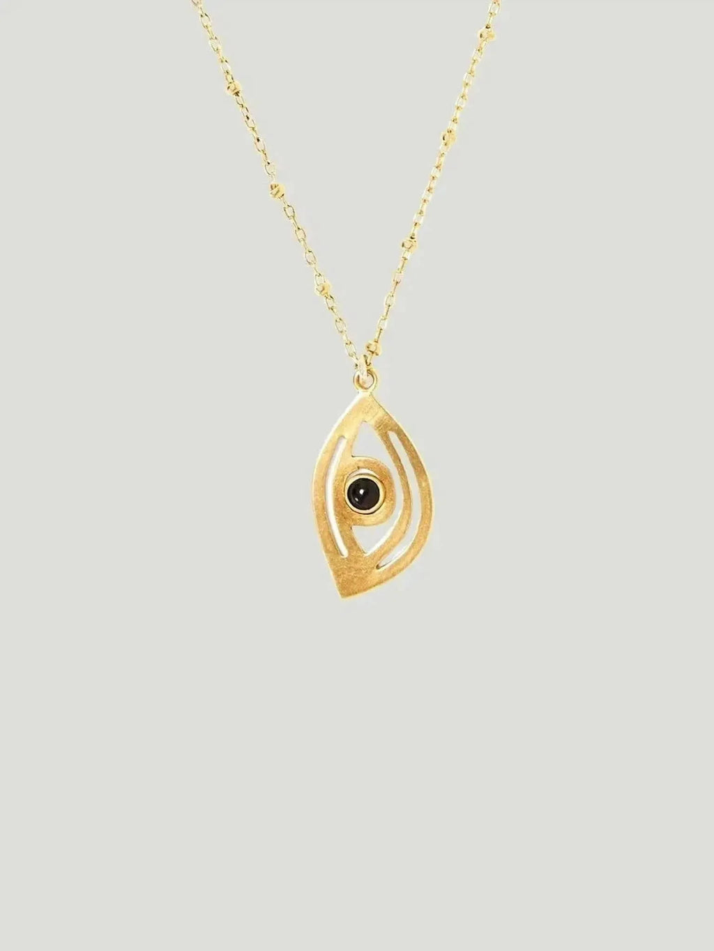 Chan Luu Chan Luu Gemstone Evil Eye Necklace in BLACK AGATE - Jewelry | Queen Anna House of Fashion Women's Luxury Fashion