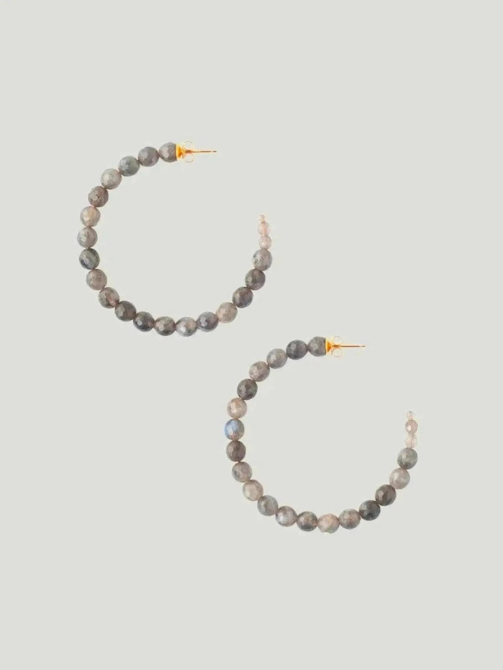 Chan Luu Chan Luu Large Gemstone Hoop Earrings in LABRADORITE - Jewelry | Queen Anna House of Fashion Women's Luxury Fashion