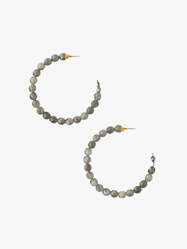 Chan Luu Large Gemstone Hoop Earrings - Queen Anna House of Fashion