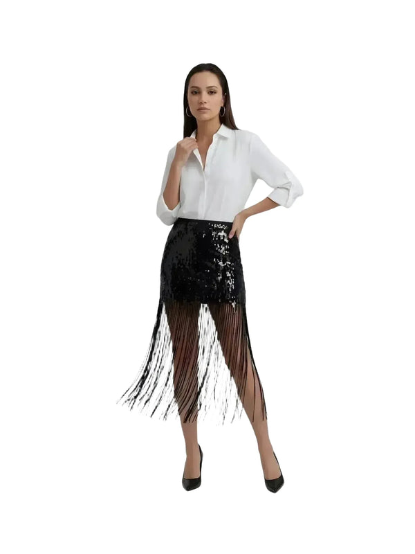 Chloe Kristyn Alexandra Sequin Skirt - Queen Anna House of Fashion