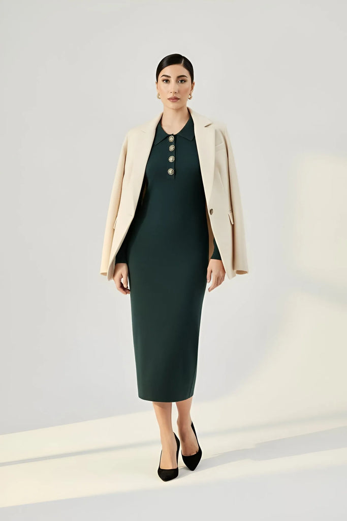 Chloe Kristyn Chloe Kristyn Brandy Henley Dress in XS - Dress | Queen Anna House of Fashion Women's Luxury Fashion