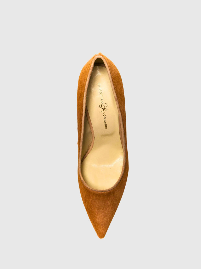 CHRISTINA LOMBARDI CHRISTINA LOMBARDI Kersen Ponyhair Pump in Camel Ponyhair - Shoes | Queen Anna House of Fashion Women's Luxury Fashion