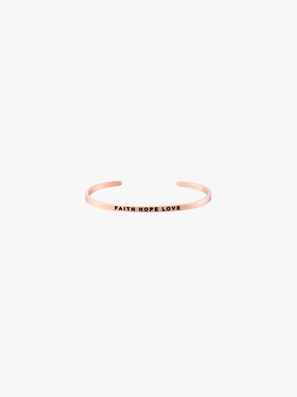 FAITH, HOPE, LOVE MantraBand Bracelet - Gold - Queen Anna House of Fashion