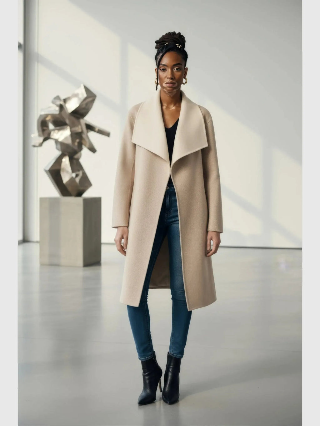 Forcast Forcast Diana Wool Blend Cocoon Coat in 6 - Outerwear | Queen Anna House of Fashion Women's Luxury Fashion