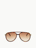 FREYRS Eyewear Fulton Aviator Tortoise Sunglasses front view