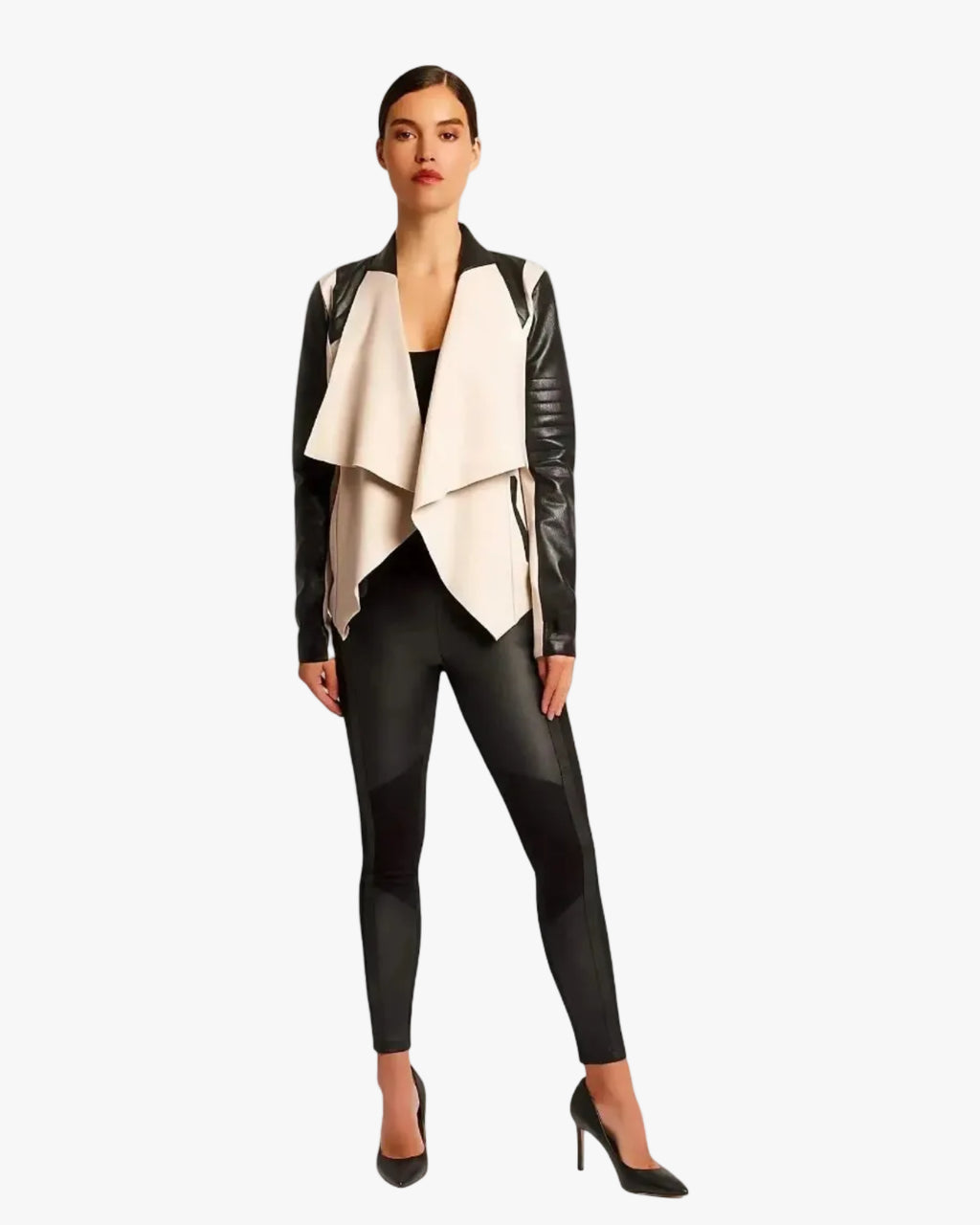 Blanc Noir Blanc Noir Drape Front Jacket in S - Outerwear | Queen Anna House of Fashion Women's Luxury Fashion