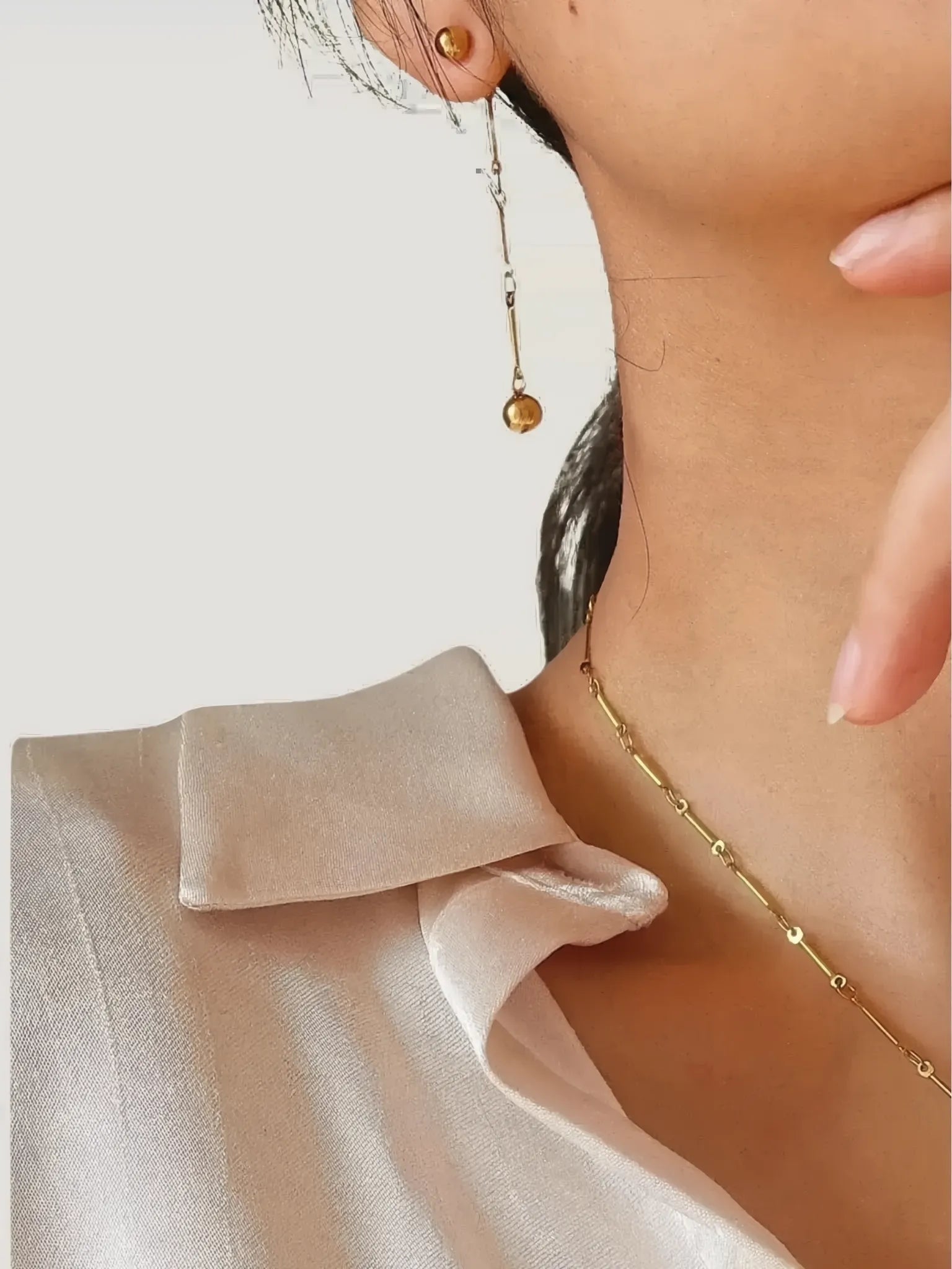 Furano Studio Furano Studio 18K Gold Plated Long Drop Earrings in Gold - Jewelry | Queen Anna House of Fashion Women's Luxury Fashion