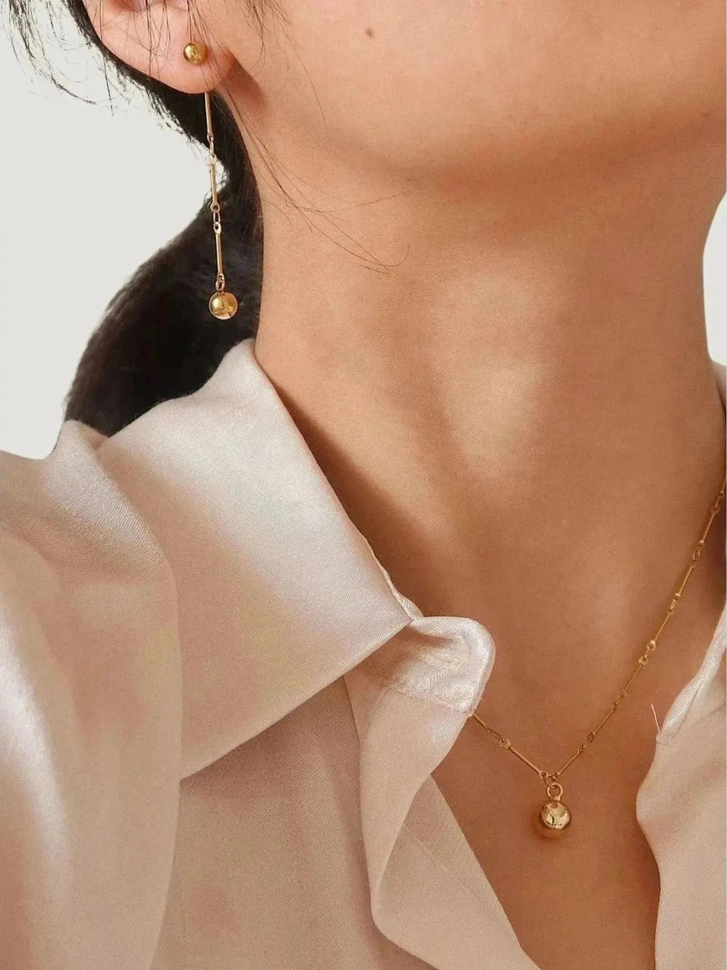 Furano Studio 18K Gold Plated Long Drop Earrings