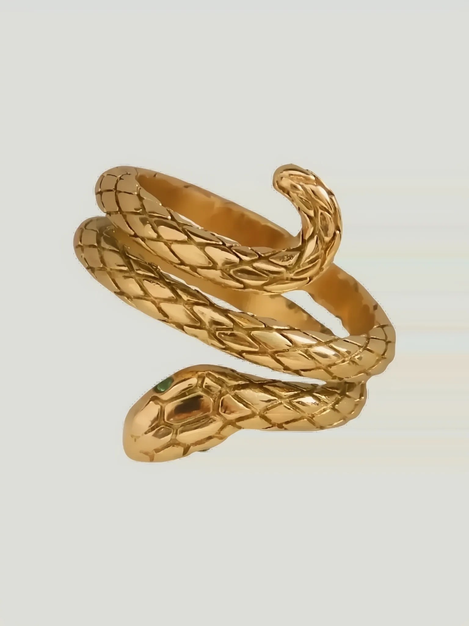 Furano Studio Furano Studio 18k Gold Plated Snake Ring in Size 6 - Accessories | Queen Anna House of Fashion Women's Luxury Fashion