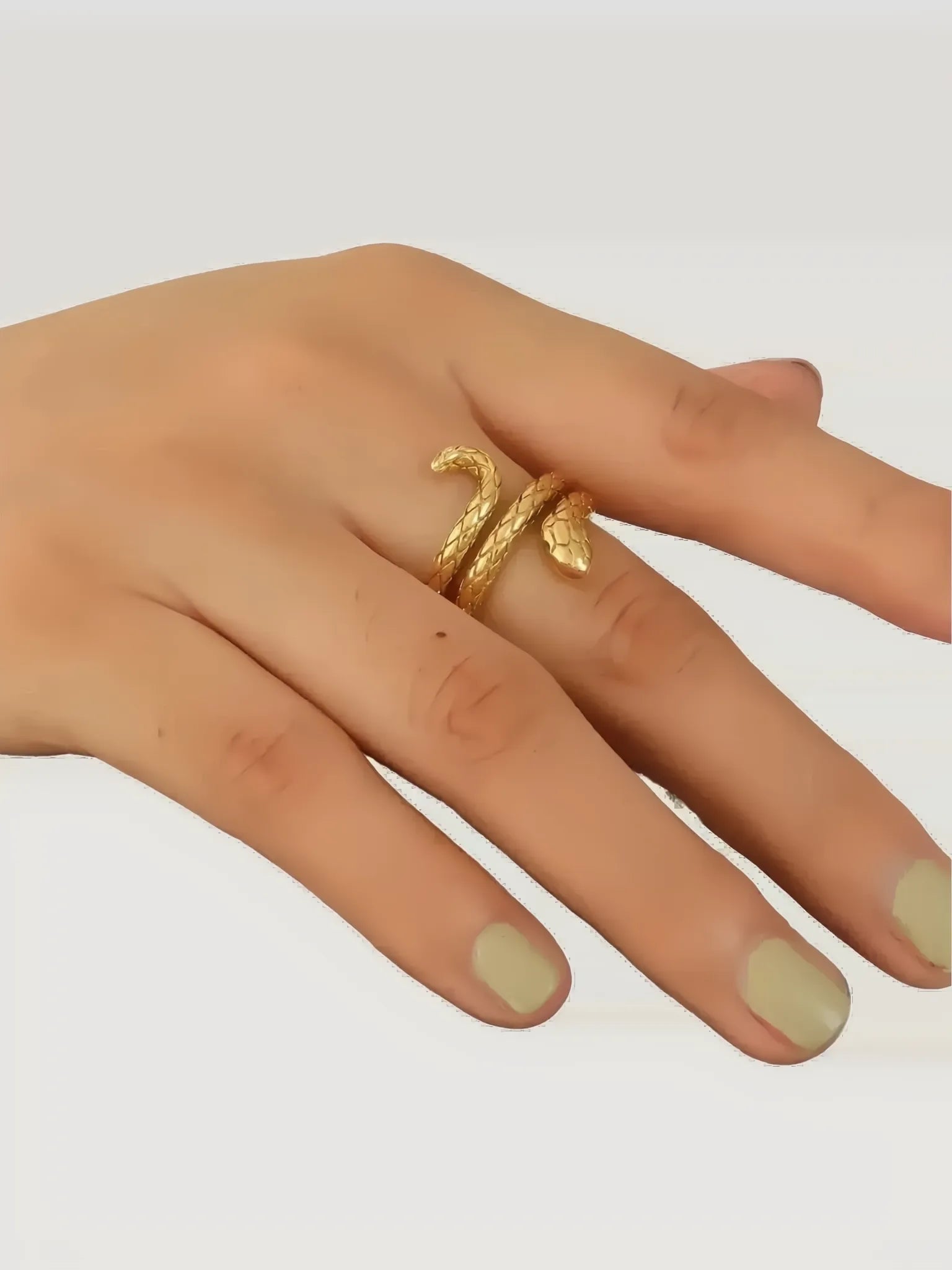 Furano Studio Furano Studio 18k Gold Plated Snake Ring in Size 6 - Accessories | Queen Anna House of Fashion Women's Luxury Fashion