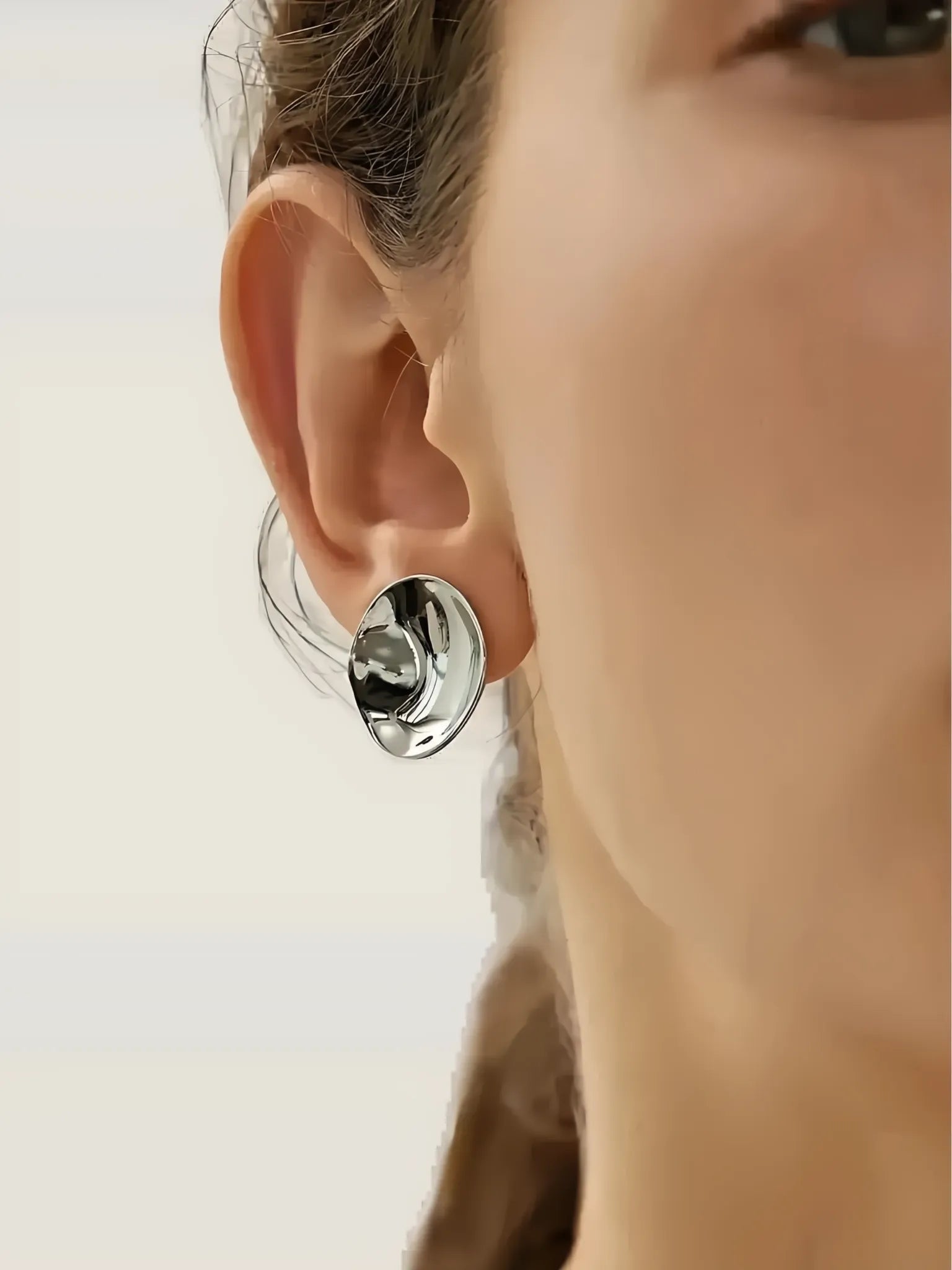 Furano Studio Furano Studio Irregular Round Beaded Stud Earrings in Silver - Jewelry | Queen Anna House of Fashion Women's Luxury Fashion