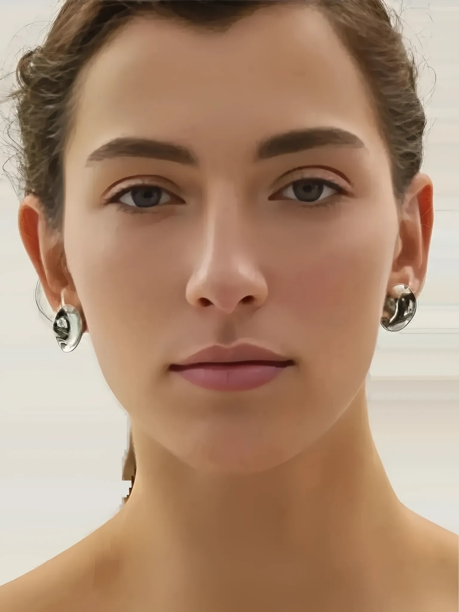 Furano Studio Furano Studio Irregular Round Beaded Stud Earrings in Silver - Jewelry | Queen Anna House of Fashion Women's Luxury Fashion