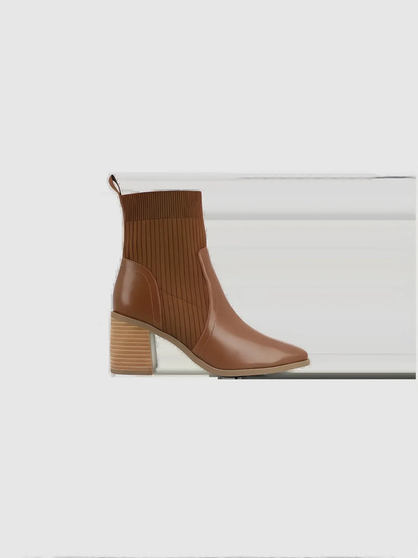 Journee Collection Journee Collection Tru Comfort Harlowe Chelsea Booties in Cognac - Shoes | Queen Anna House of Fashion Women's Luxury Fashion